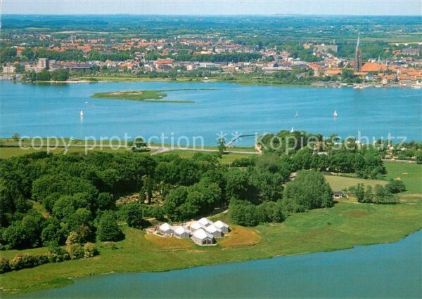 Schleswig Schlei Fliegeraufnahme Blick vom Haddebyer Noo
