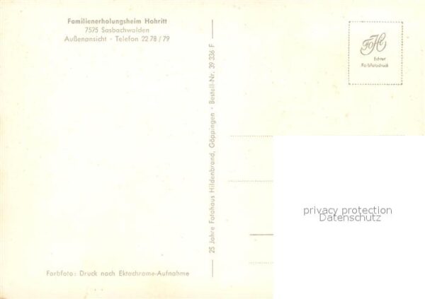 Sasbachwalden Familienerholungsheim Hohritt – Bild 2
