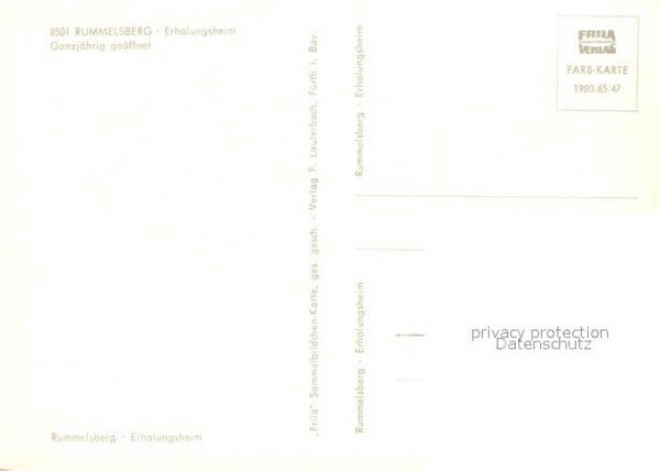 Rummelsberg Erholungsheim Speisesaal Zimmer – Bild 2