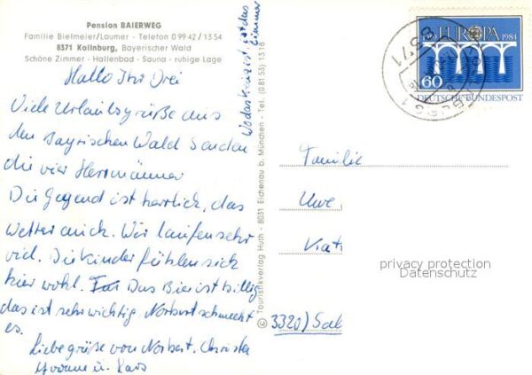 Kollnburg Pension Baierweg Hallenbad Gaststube – Bild 2