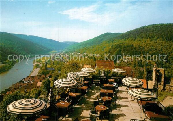 Hirschhorn Neckar Schloss Hotel auf der Burg Terrasse