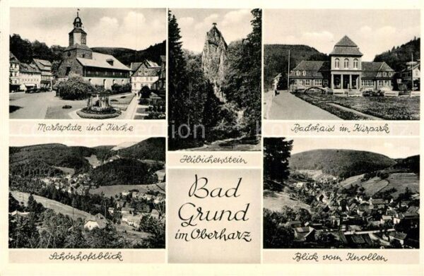 Bad Grund Marktplatz Kirche Schönhofsblick Hübich