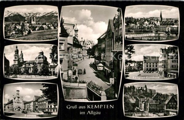 Kempten Allgaeu Gesamtansicht mit Alpenpanorama Residen