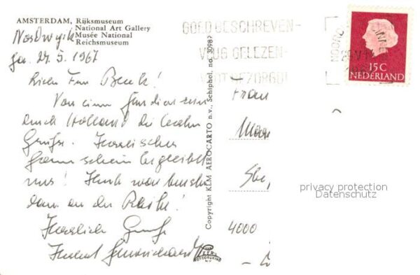 Amsterdam Niederlande Rijksmuseum Reichsmuseum Fliegeraufnahm – Bild 2