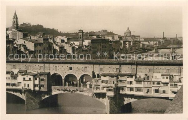 Firenze Florenz Veduta dei Ponti dalla Loggia degli Uff