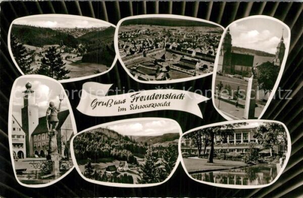Freudenstadt Panorama Marktplatz Neptunbrunnen Kurha