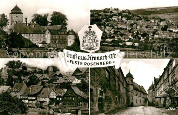 Kronach Oberfranken Gesamtansicht Altstadt Feste Rosenberg