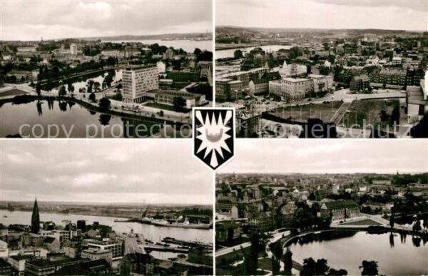 Kiel Rundblick vom Rathausturm Kieler Förde