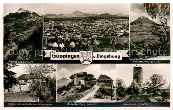 Goeppingen Panorama Ramsberg Hohenstaufen Schloss
