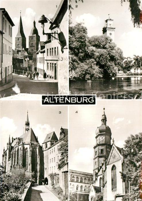 Altenburg Thueringen Rote Spitzen Doppelturm Wahrzeichen Tei