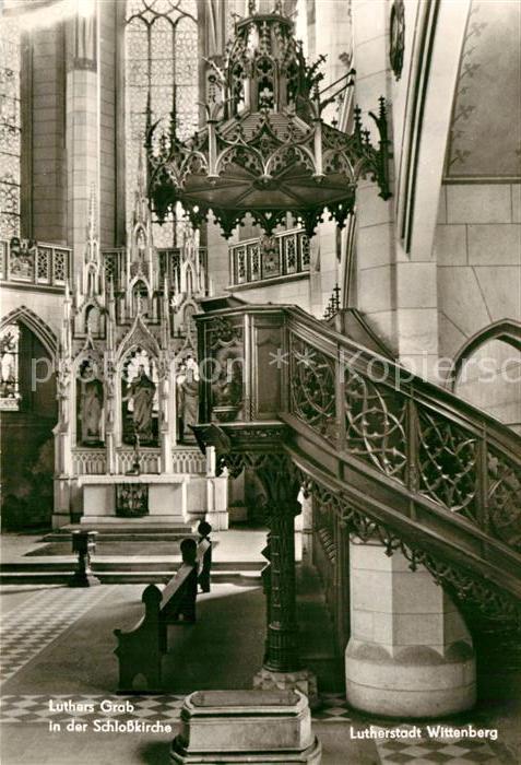 Wittenberg Lutherstadt Luthers Grab in der Schlosskirche Kanze