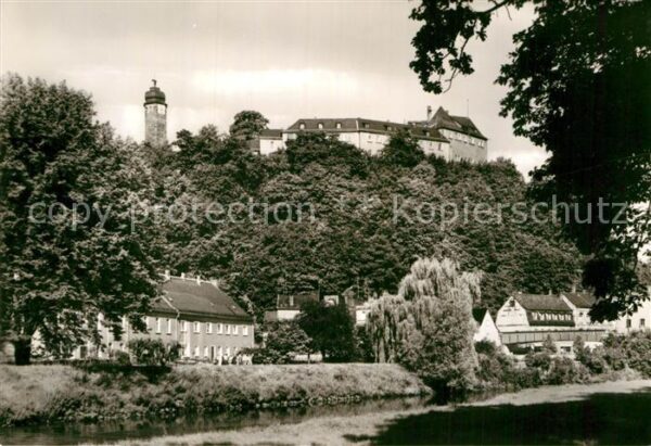 Greiz Thueringen Blick zum Schloss