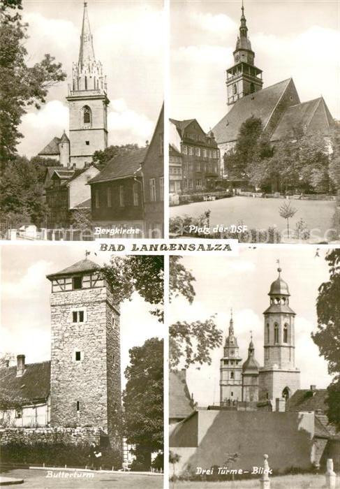 Bad Langensalza Bergkirche Platz der DSF Drei Türme Bli