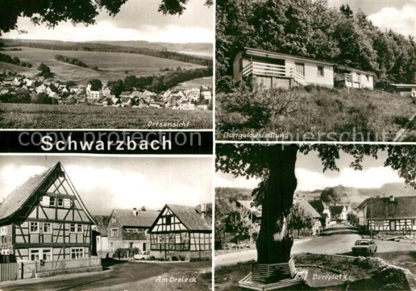 Schwarzbach Schwallungen Ortsansicht Landschaftspanorama Bungalo