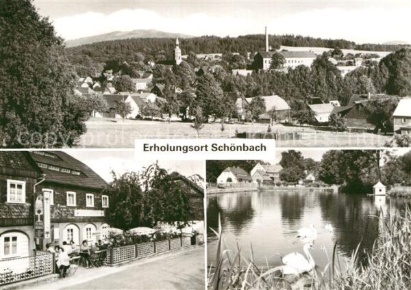 Schoenbach Sachsen Teilansichten Erholungsort Schwanenteic