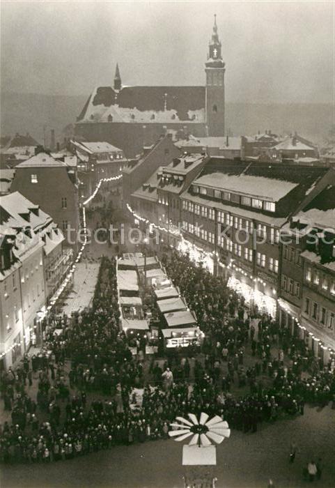 Schneeberg Erzgebirge zur Weihnachtszeit Weihnachtsmarkt Kirc