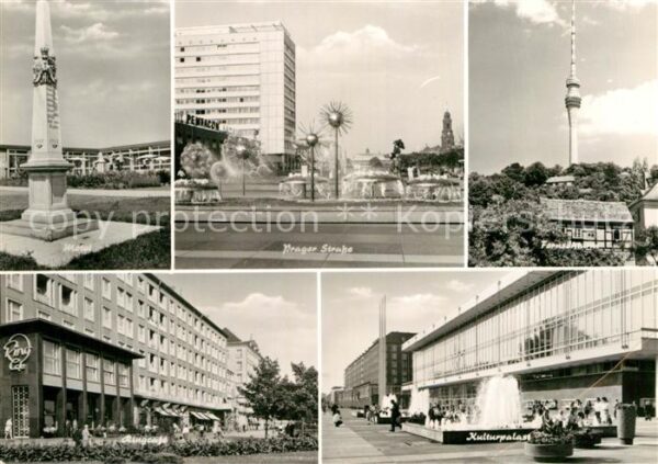 Dresden Motel Säule Prager Strasse Hochhaus Fer