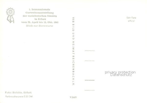 Erfurt 1. Int. Gartenbauausstellung der sozial – Bild 2