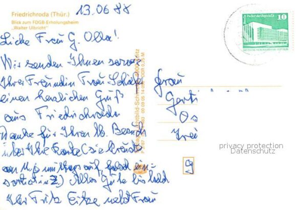 Friedrichroda Ansicht mit FDGB Erholungsheim Walter U – Bild 2