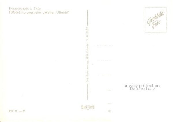 Friedrichroda FDGB Erholungsheim Walter Ulbricht – Bild 2