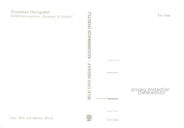 Heringsdorf Ostseebad Usedom FDGB Erholungsheim Giuseppe di Vittorio – Bild 2