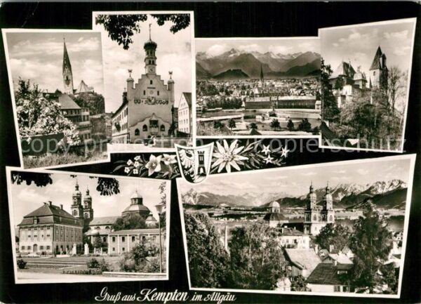 Kempten Allgaeu St Mangkirche Rathaus Allgäuer Hochalpe