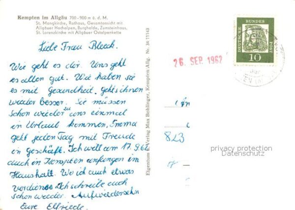 Kempten Allgaeu St Mangkirche Rathaus Allgäuer Hochalpe – Bild 2