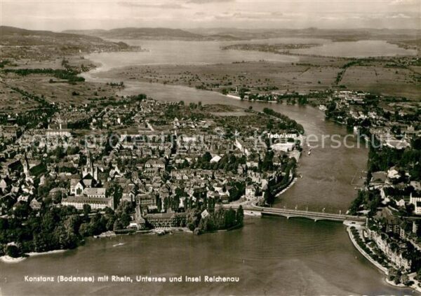 Konstanz Bodensee mit Rhein Untersee Insel Reichenau Flie