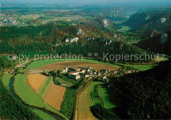 Beuron Donautal Erzabtei Blick Richtung Sigmaringen Sch