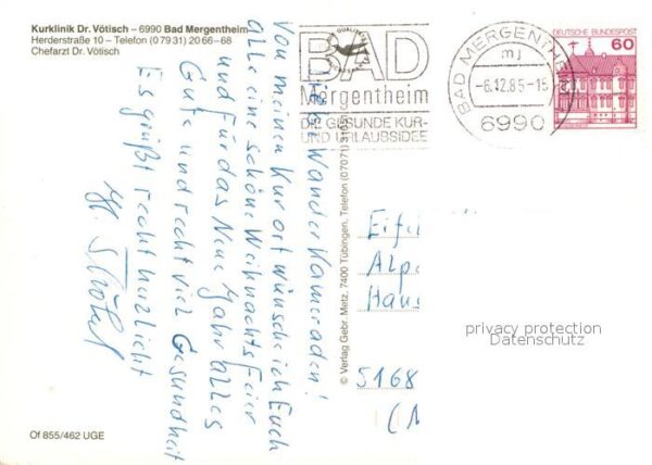 Bad Mergentheim Kurklinik Dr Vötisch – Bild 2