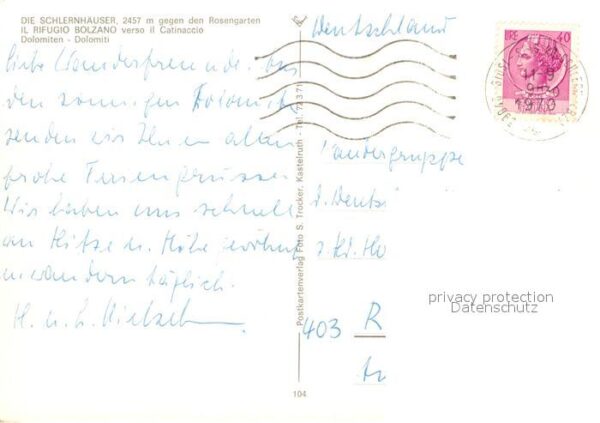 Schlern Schlernhäuser gegen den Rosengarten Dol – Bild 2