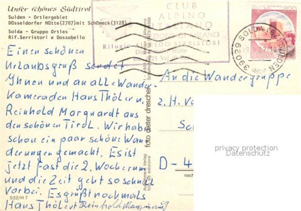 Sulden Solda Düsseldorfer Hütte mit Schöneck Rifugio – Bild 2
