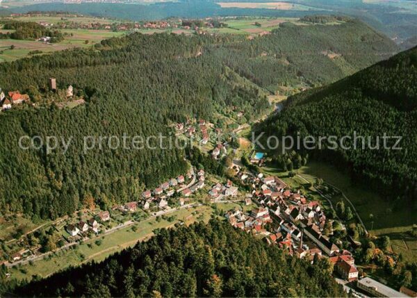 Bad Teinach-Zavelstein Burgruine Kurort im Schwarzwald Flieger