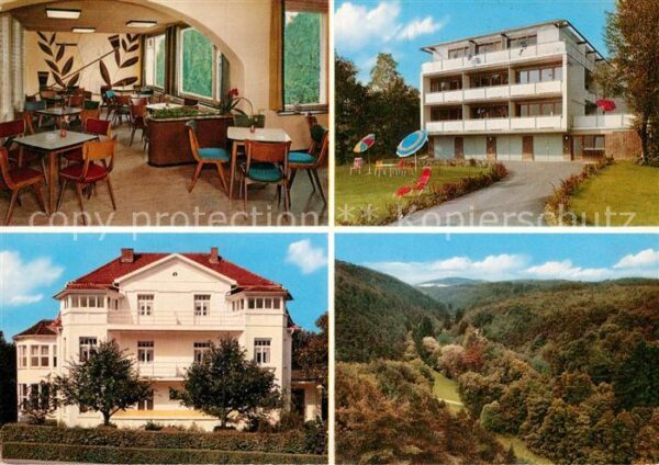 Bad Wildungen Sanatorium Edelhoff Landschaftspanorama