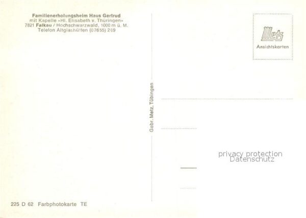 Falkau Familienerholungsheim Haus Gertrud Kape – Bild 2