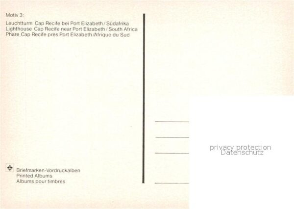 Port Elizabeth Southafrica Leuchtturm Cap Recife Motiv Nr 3 Briefm – Bild 2
