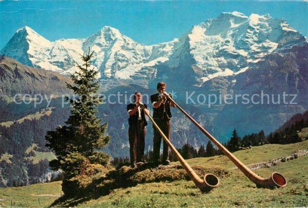 Alphorn Alphornbläser Mürren Eiger Mönch Jungfr