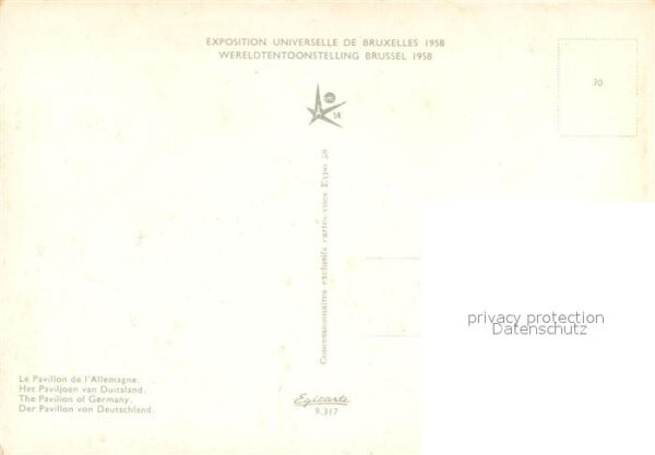 Exposition Universelle Bruxelles 1958 Pavillon de l'Allemagne – Bild 2