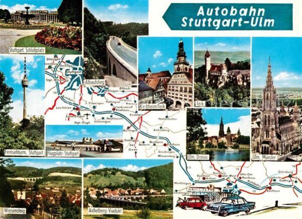 Autobahn Stuttgart-Ulm Aichelberg-Viadukt Albauf
