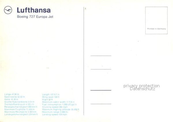 Lufthansa Boeing 727 Europa Jet – Bild 2