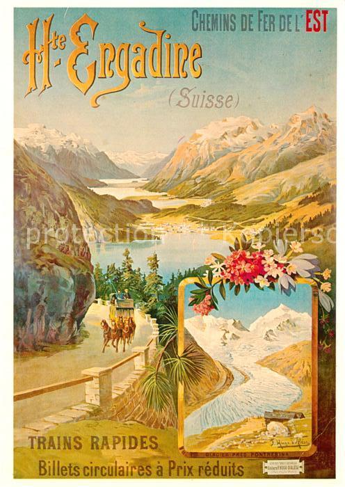 Eisenbahn Chemins de Fer de l'Est 1895 F. Hugo d_