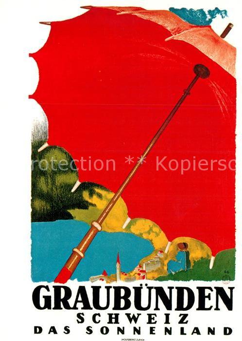 Kuenstlerkarte Augusto Giacometti Plakat Verkehrsverei