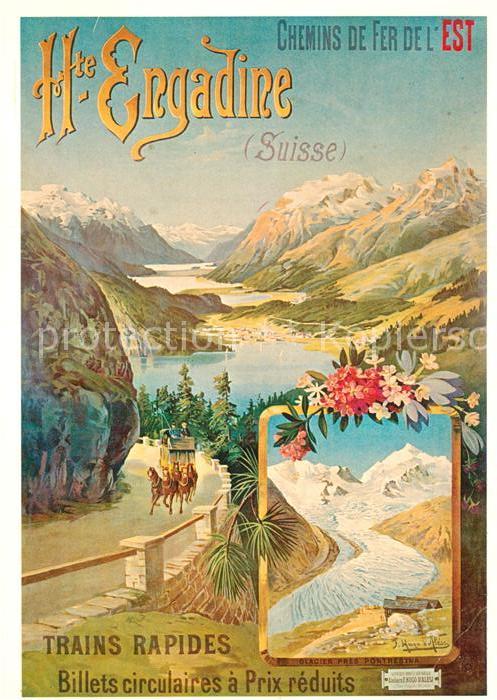 Eisenbahn Affiche Chemins de Fer de l'Est 1895 F.