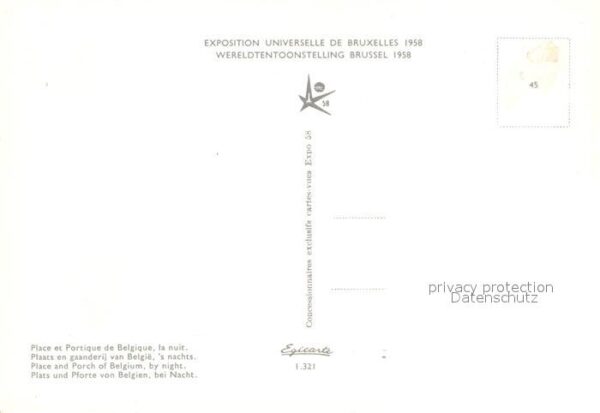 Exposition Universelle Bruxelles 1958 Place et Portique de Belgique – Bild 2