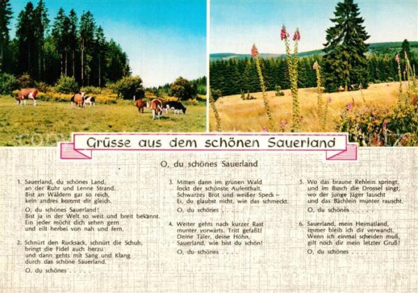 Liederkarte O du schönes Sauerland