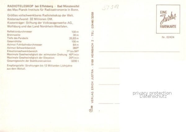 Astronomie Radioteleskop Effelsberg Bad Münstereif – Bild 2