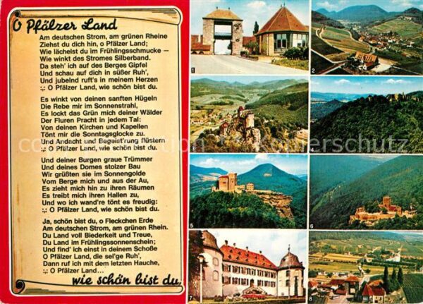 Gedicht auf AK O Pfälzer Land wie schön bist du