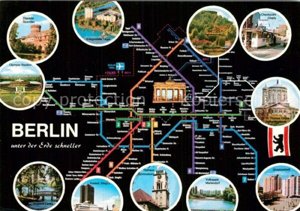 U-Bahn Subway Underground Metro Liniennetz Berlin