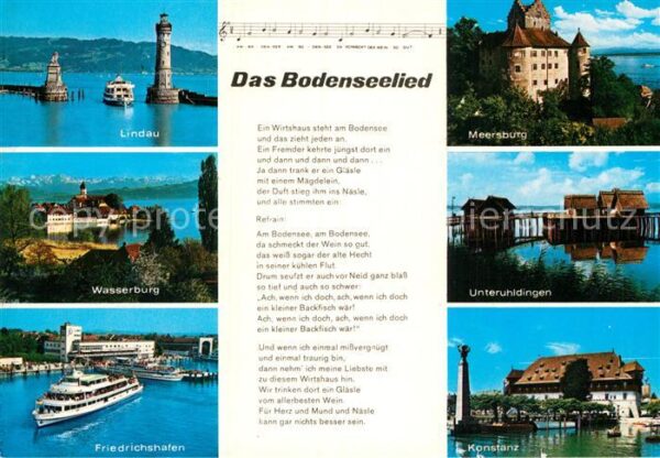 Liederkarte Ein Wirtshaus steht am Bodensee