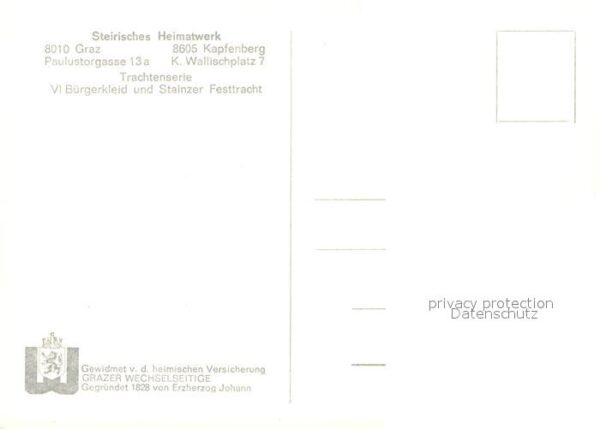 Trachten Oesterreich VI Bürgerkleid Stainzer Festtracht – Bild 2